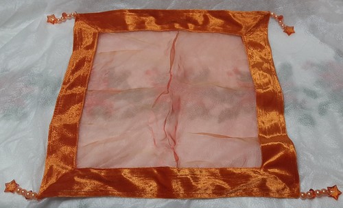 Centrino arancione organza - in,