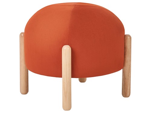 Pouf velluto arancione - arancione, con